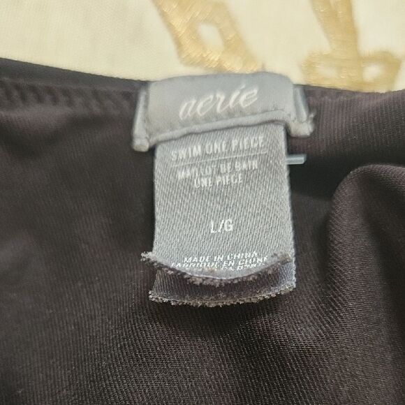 Aerie Women's Elegant Black Bathing Suit Swimwear Sz L - Picture 7 of 9